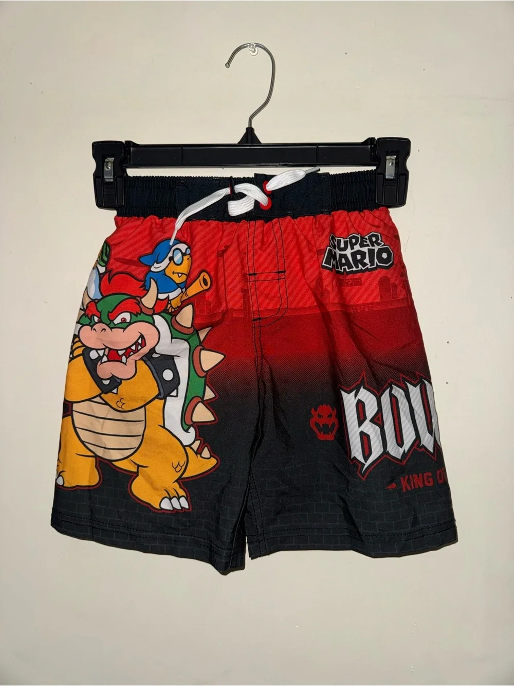 ‼️SALE‼️ Super Mario Boys' Red & Black Bowser Swim trunks